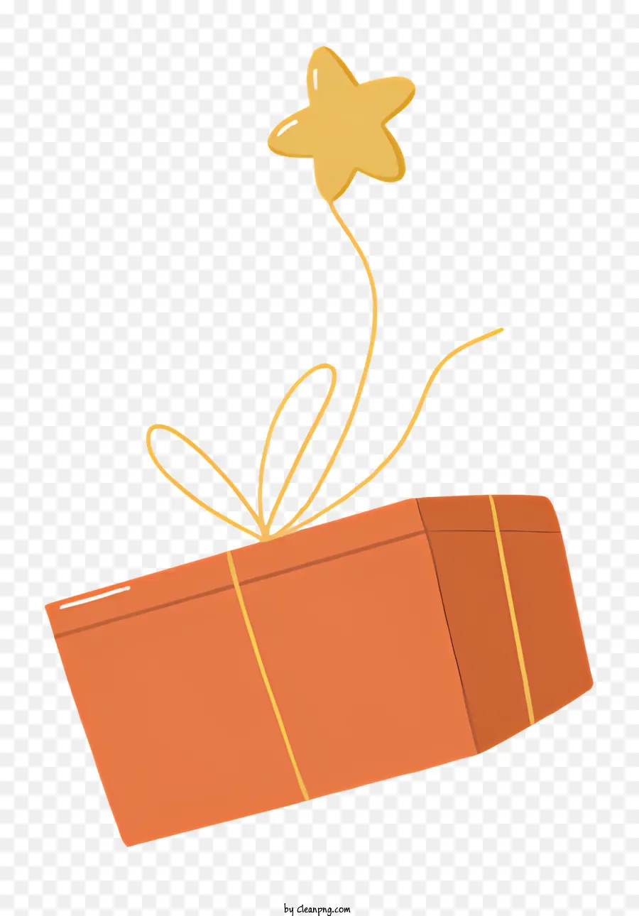 Caja De Regalo，La Estrella De Oro PNG