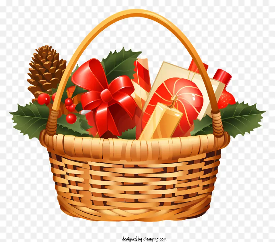 Wicker Basket，Regalos PNG