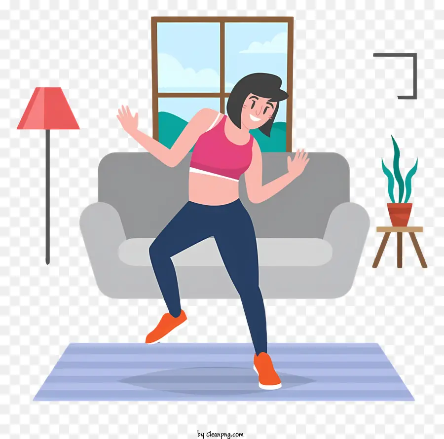 Postura De Yoga，Mujer Haciendo Ejercicio PNG