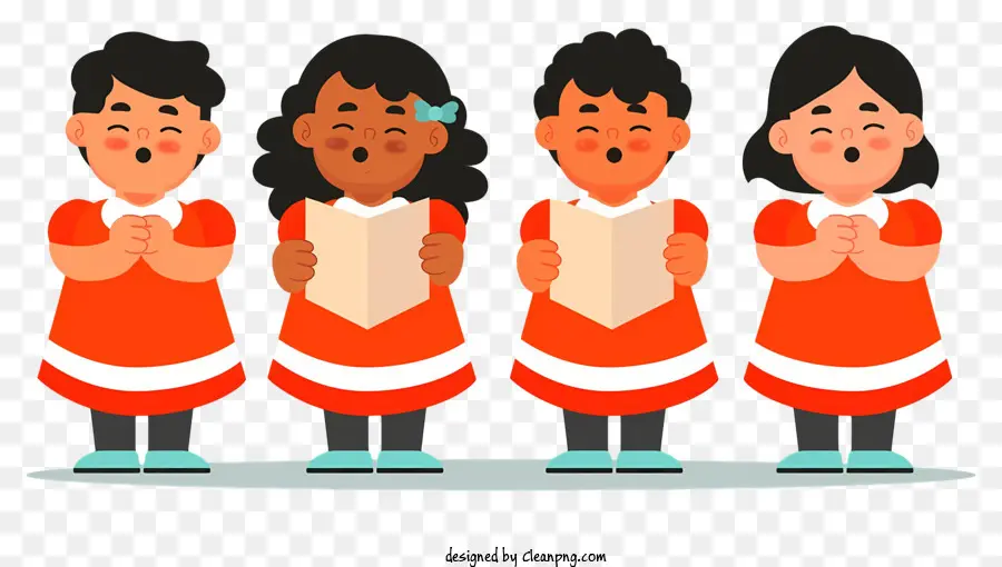 Niños Con Camisas Rojas，Cantantes PNG