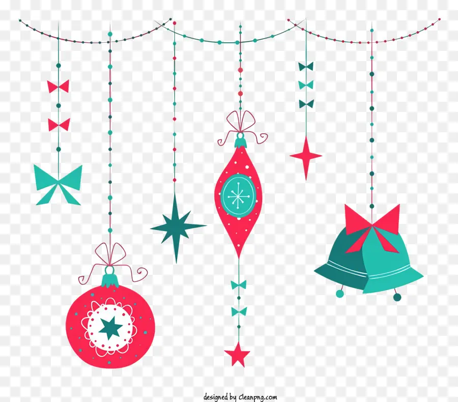 Decoraciones De Navidad，Adornos Coloridos PNG