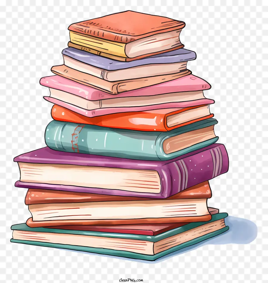 Libros，Pila PNG