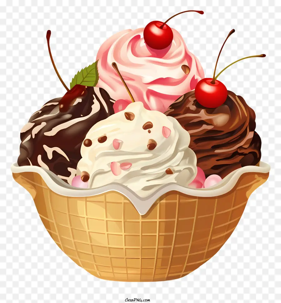 Helado，Helado Con Frutas Y Nueces PNG