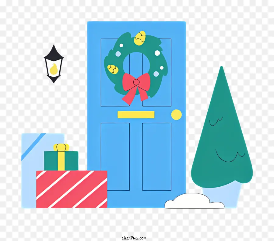 Corona De Navidad，Puerta De Navidad PNG