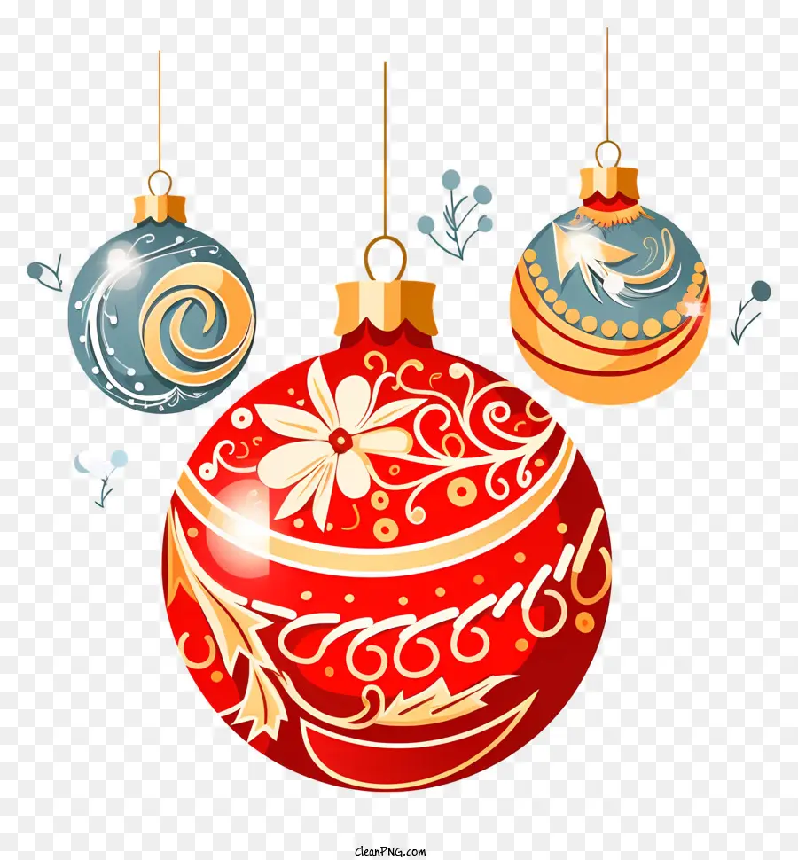 Adornos Colgando，Adornos Navideños PNG