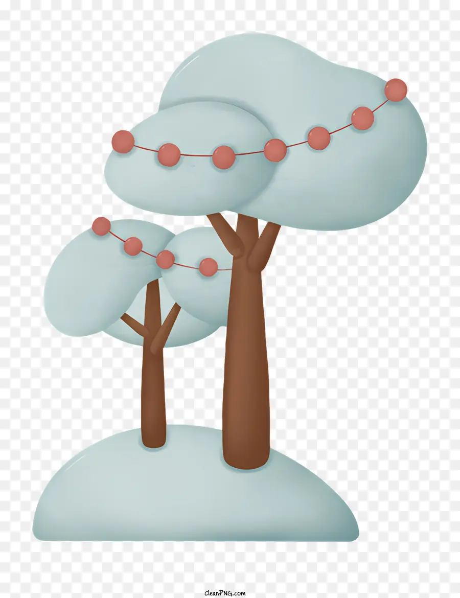 Bosque De Invierno，Arboles Decorados PNG