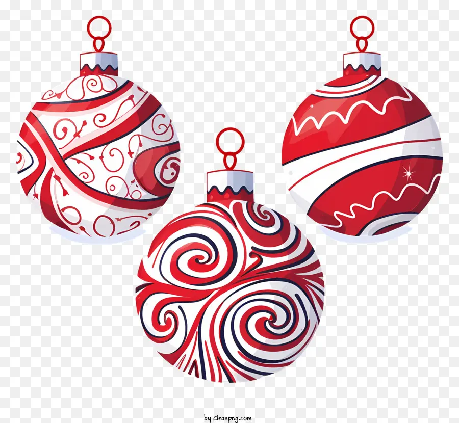 Adornos Navideños，Rojo PNG