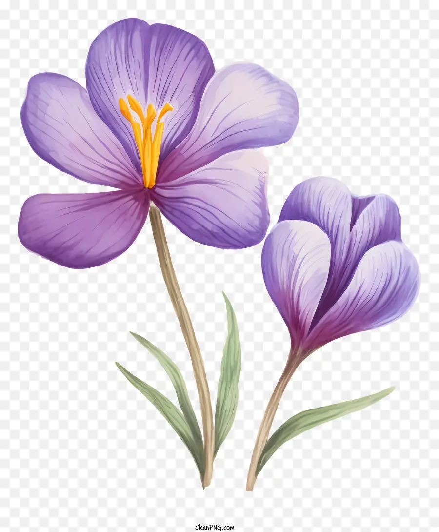 Azafranes De Color Púrpura，Flores De Azafrán PNG