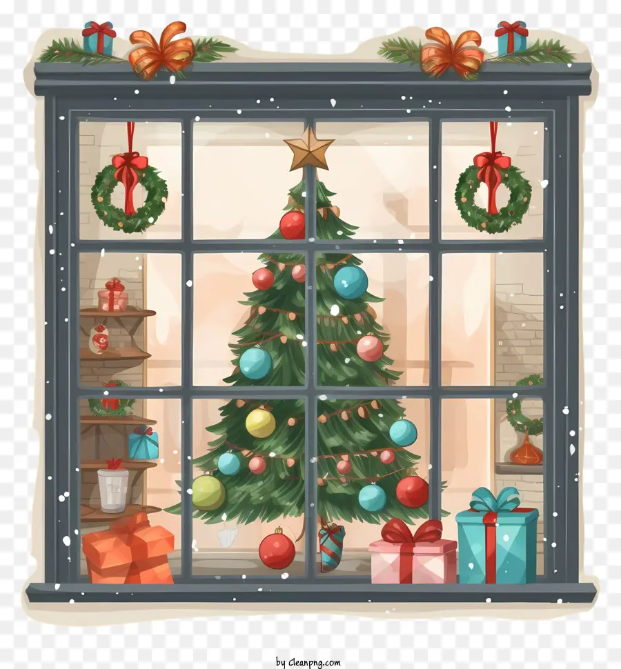 árbol De Navidad，Ventana PNG