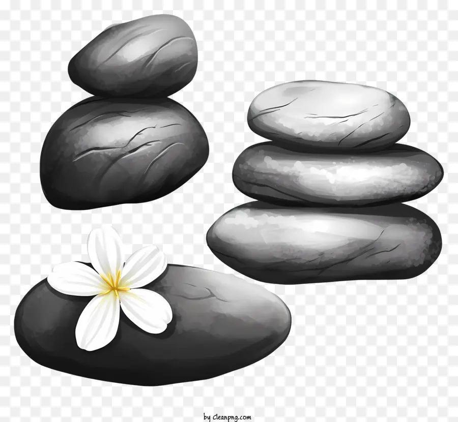 Pilares De Piedra Lisos，Black Background PNG