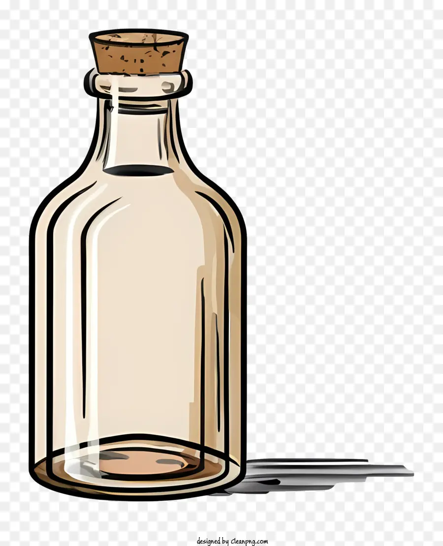 Botella De Vidrio，Corcho PNG