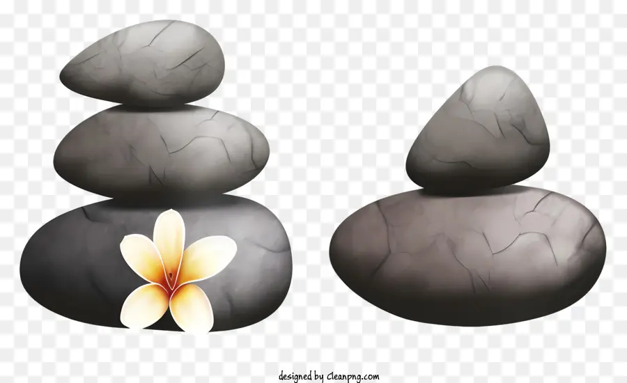 Escena Pacífica，Piedras Zen PNG