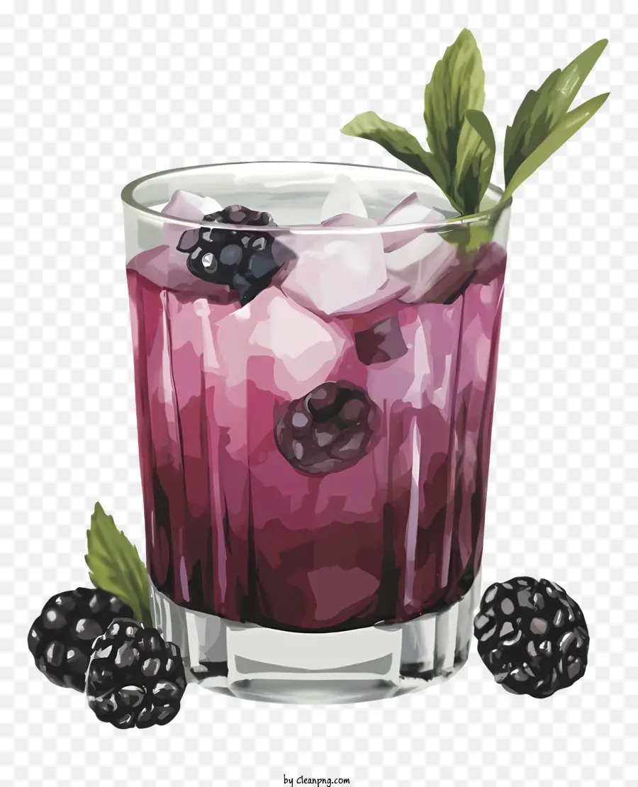 Blackberry Mojito，Recetas De Bebidas PNG