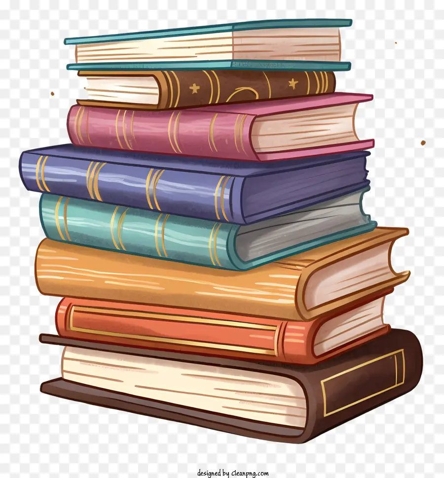 Libros，Pila PNG