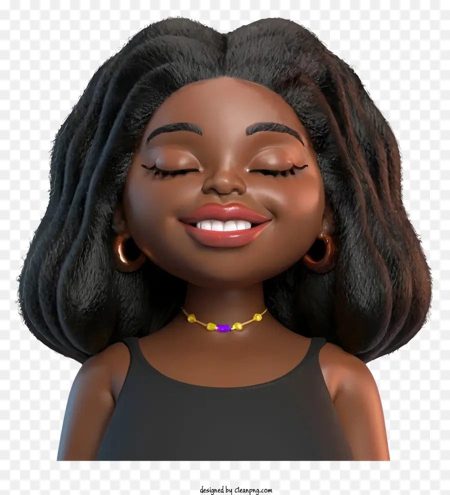 Dibujos Animados En 3d，Niña Sonriente PNG