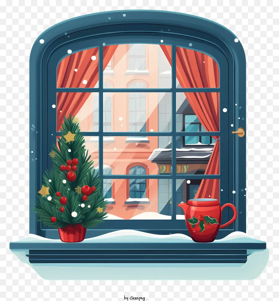 Adornos Para árboles De Navidad，Ventana PNG