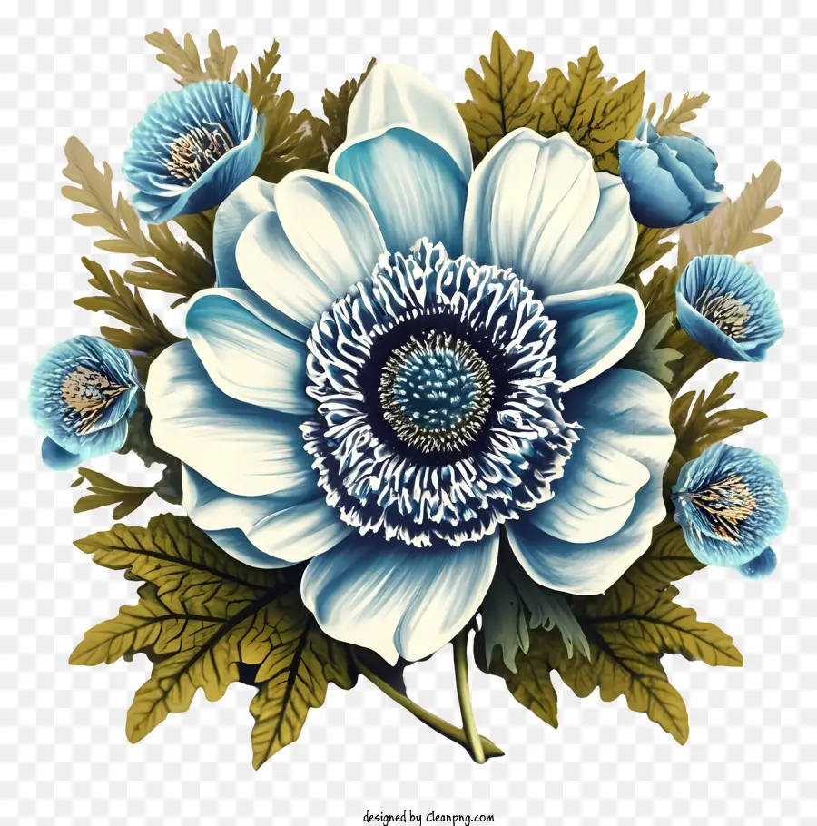 Flor Azul，Ramo PNG