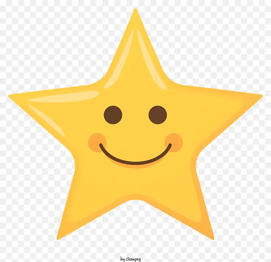 Estrella，Estrella Amarilla Sonriente PNG