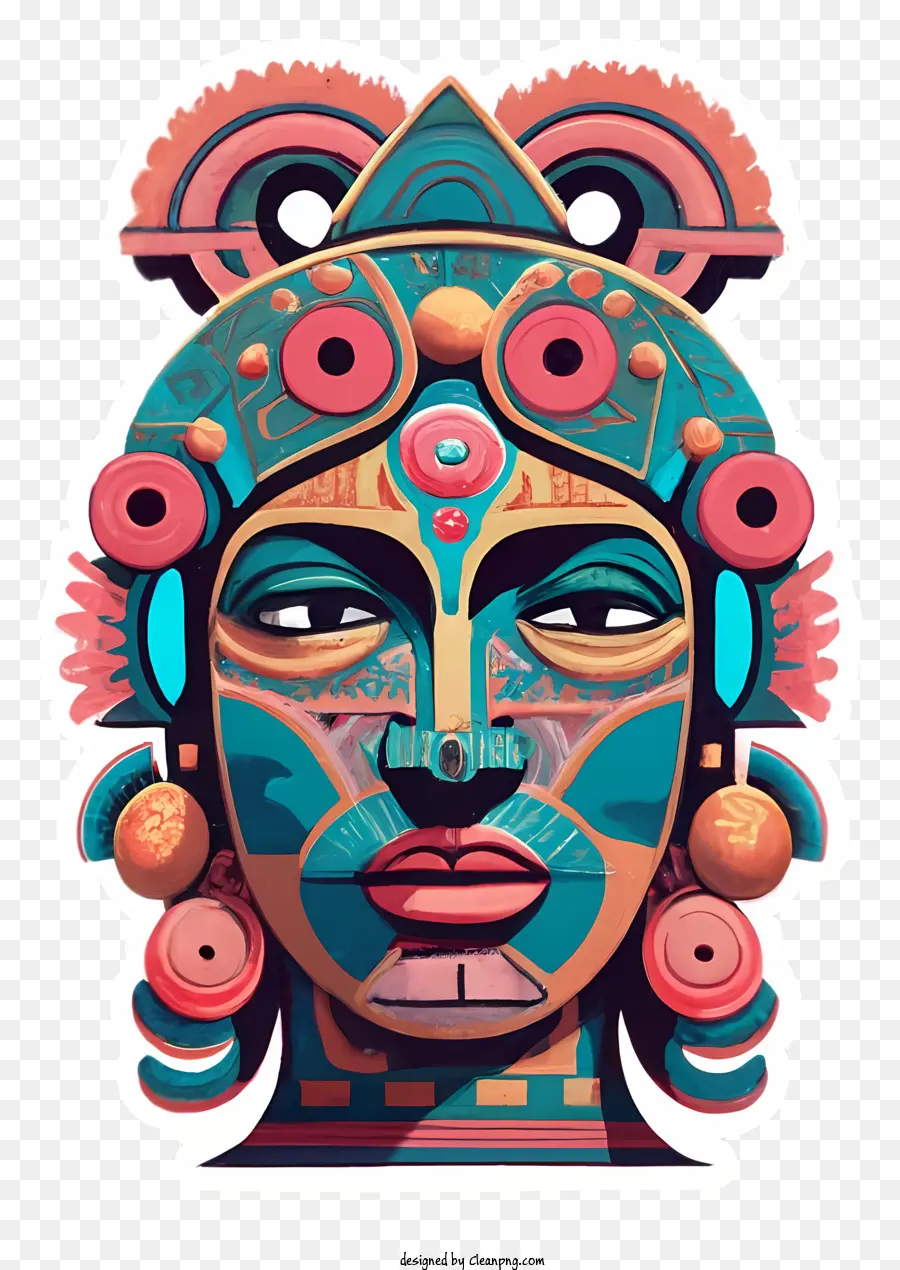 Mujer，Máscara Colorida PNG