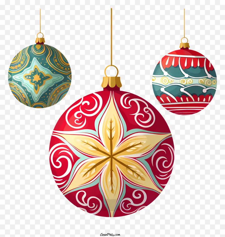 Decoraciones De Navidad，Adornos Adornados PNG