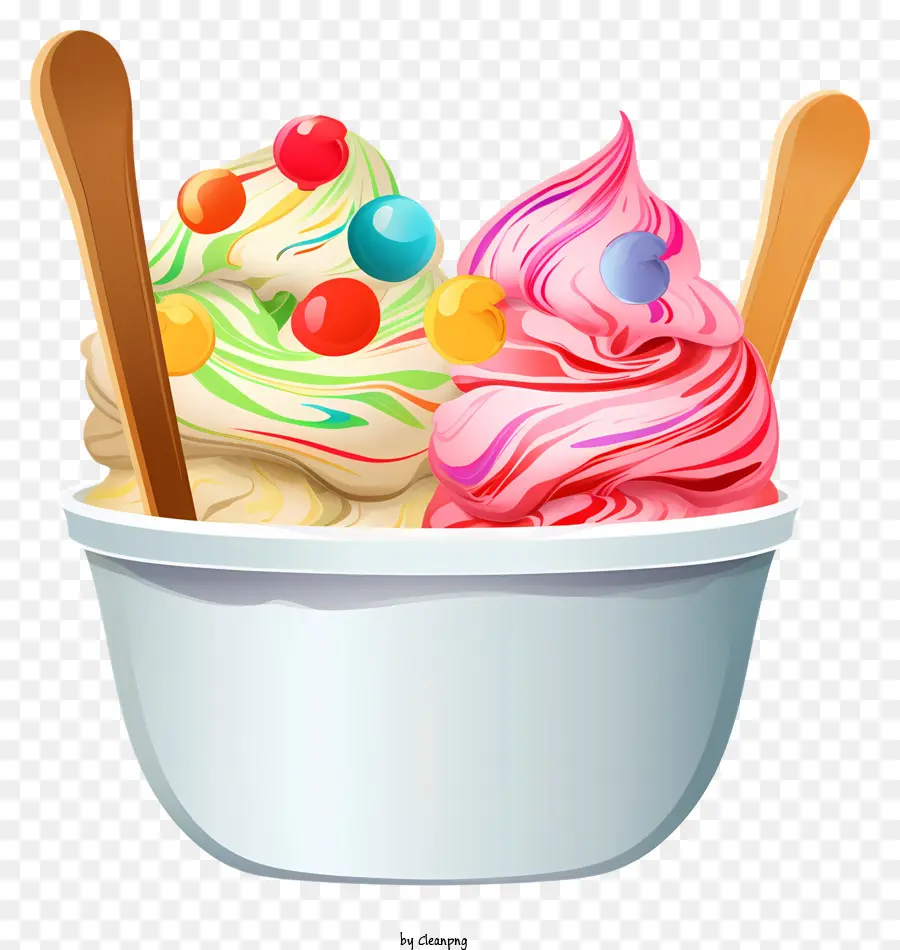 Helado，Granas De Colores Del Arco Iris PNG