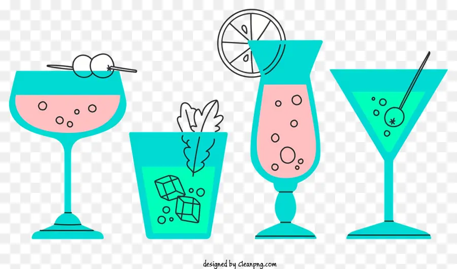 Cócteles，Glassware PNG