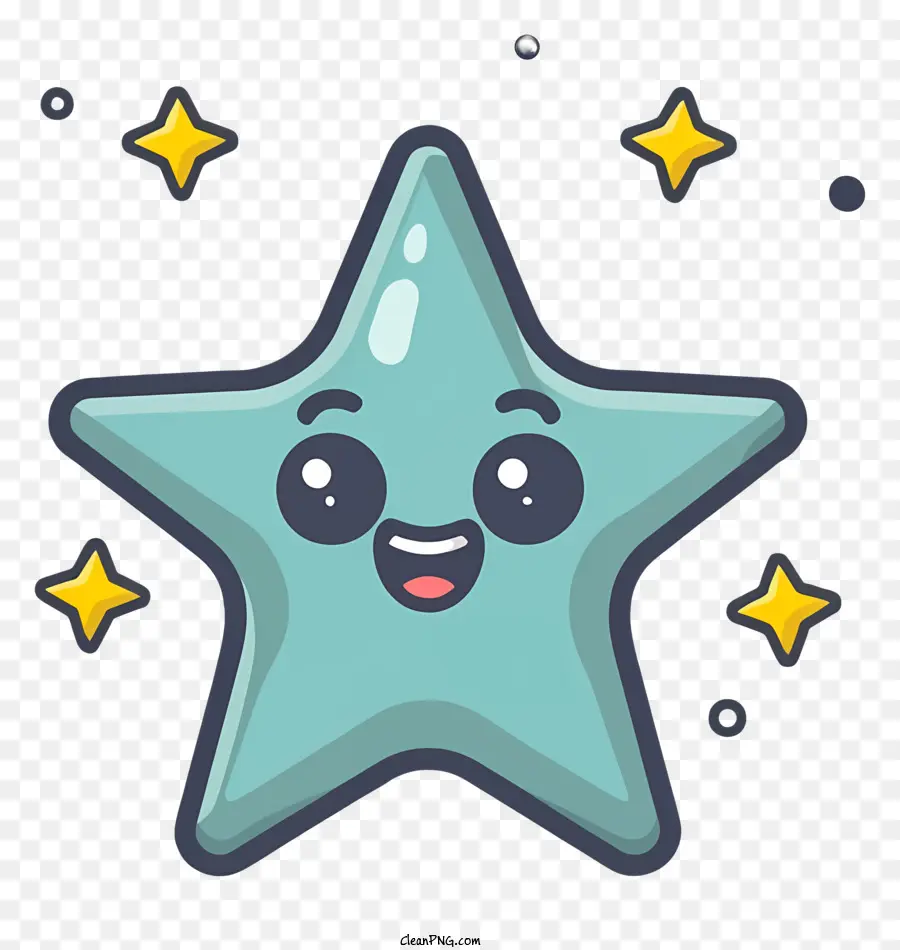 De Dibujos Animados De Estrellas De Mar，Estrella De Estrella Sonriente PNG
