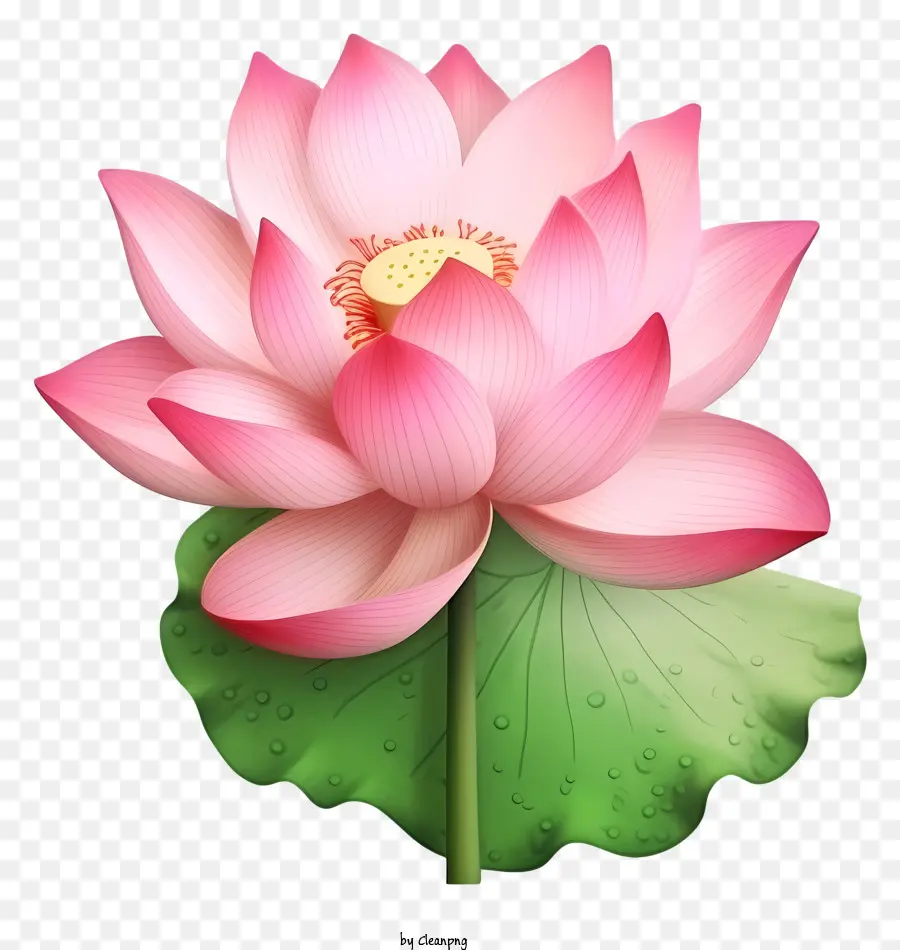 Flor De Loto Rosa，Pétalos Abiertos PNG