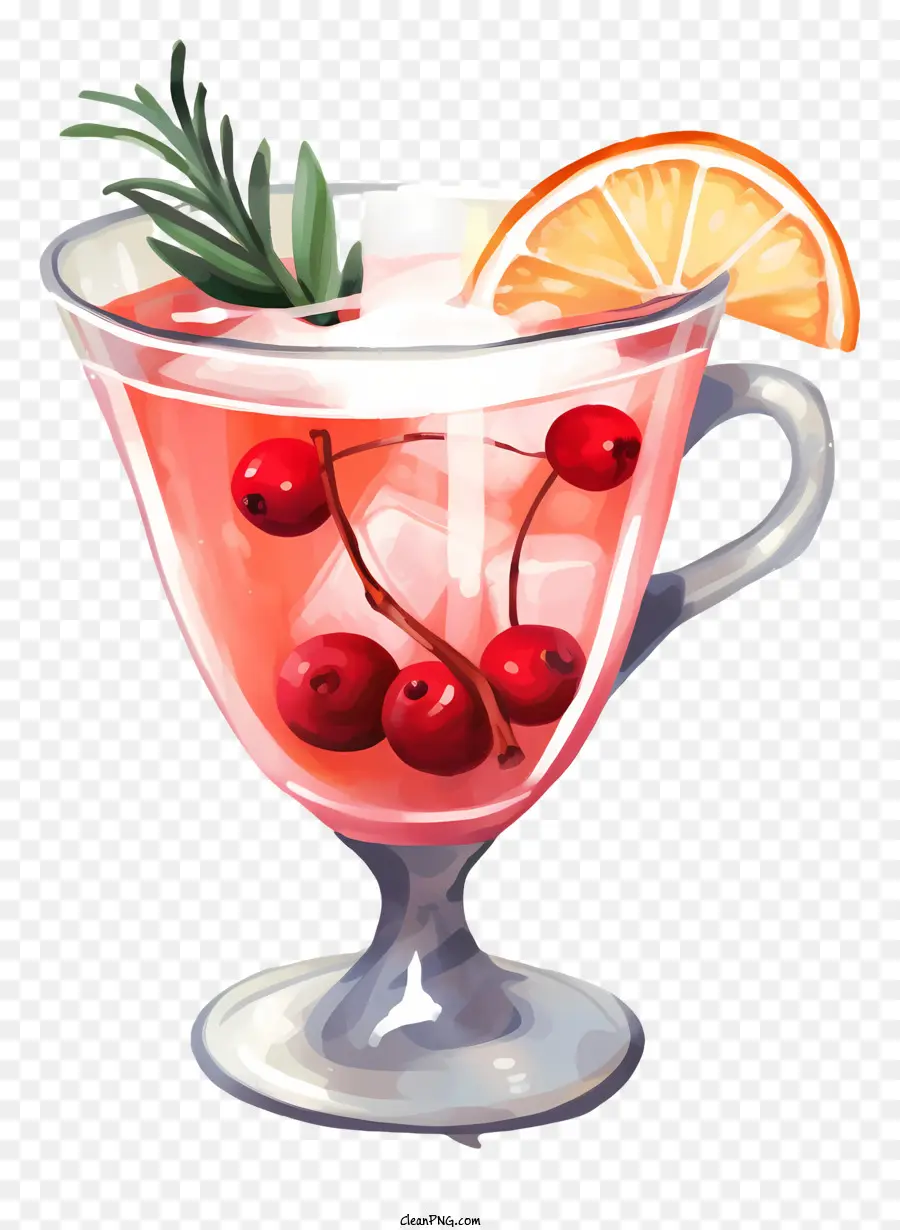 Cóctel De Fruta Roja，Vaso De Cóctel PNG