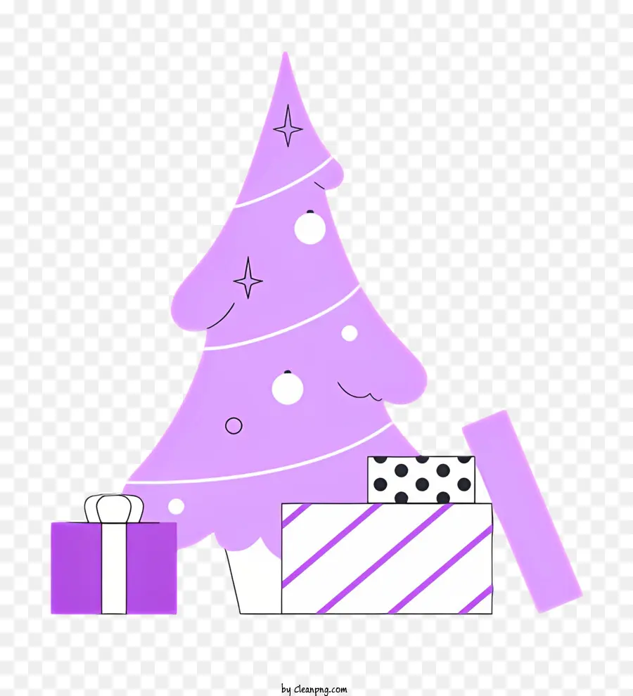 árbol De Navidad，árbol De Navidad Morado PNG