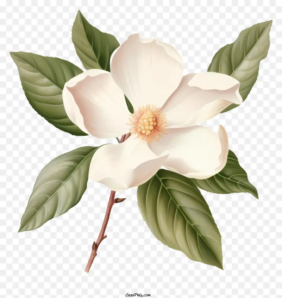 La Flor De La Magnolia，Pétalos Blancos PNG
