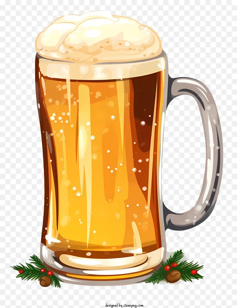 Jarro De Cristal，Cerveza Espuma PNG