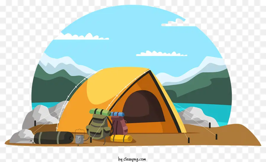 Carpa，Escena De Acampada PNG