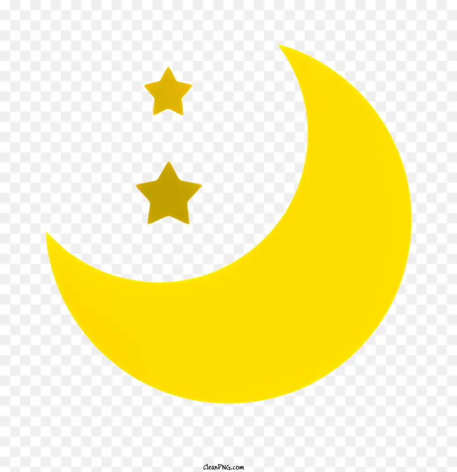 Luna Amarilla，Luna Y Estrellas PNG