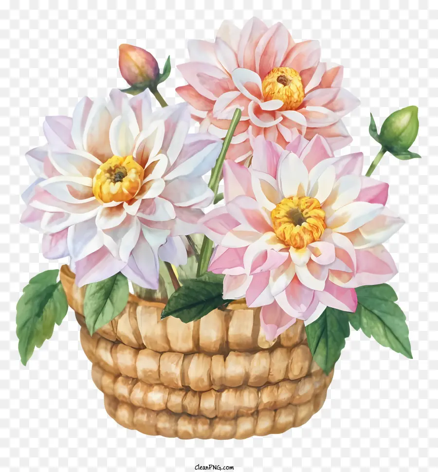 Pintura A La Acuarela，Wicker Basket PNG