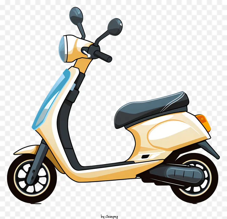 Scooter Amarillo Y Negro，Scooter PNG