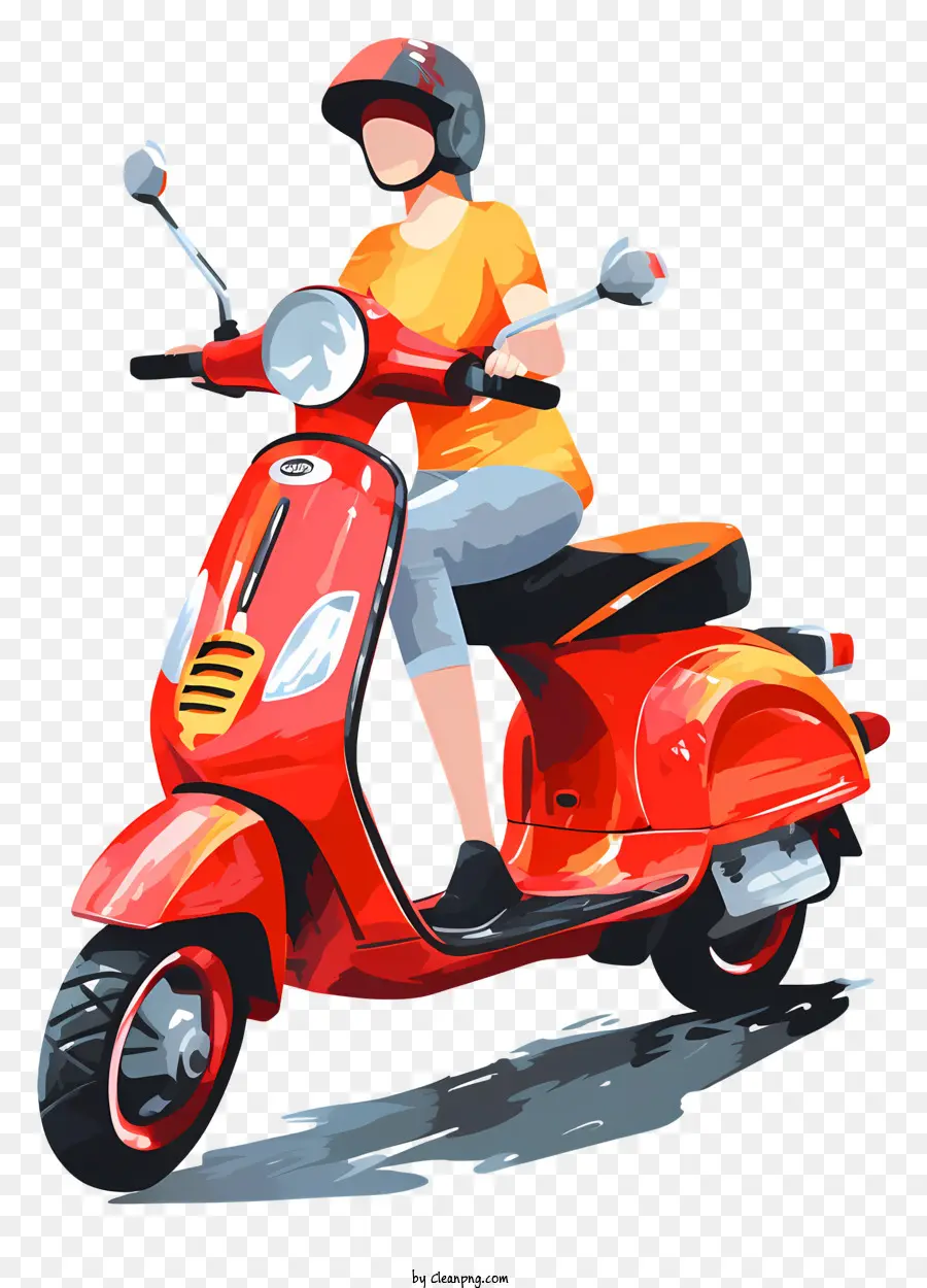 Scooter De Monta，Scooter Rojo Y Blanco PNG