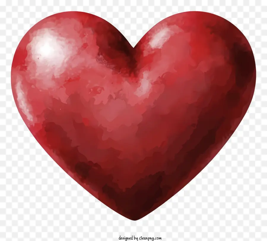 Corazón Rojo，Black Background PNG