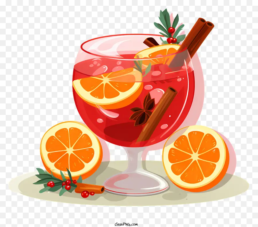 Bebida De Naranja，Palitos De Canela PNG