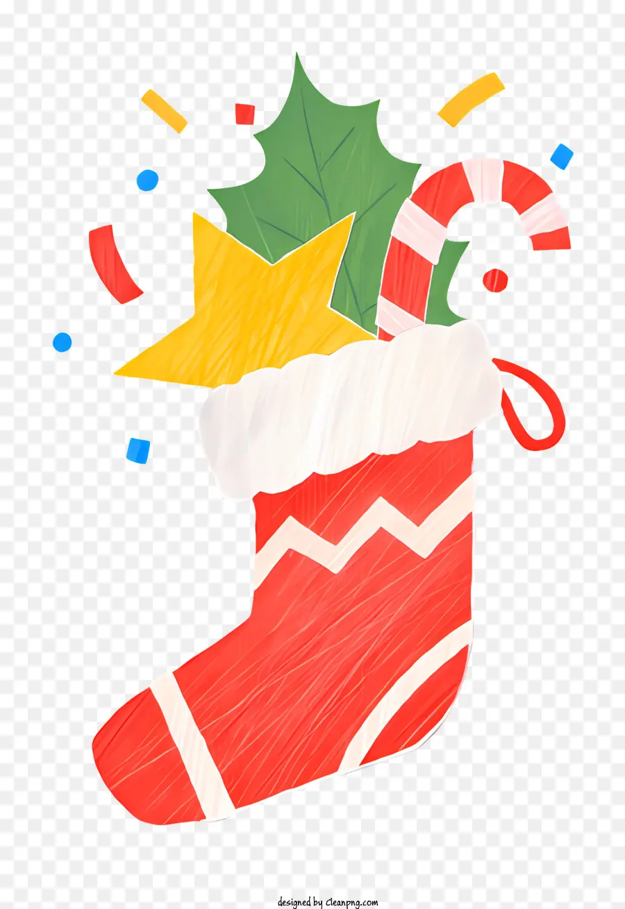 Calcetín De Navidad，Calcetín Rojo PNG