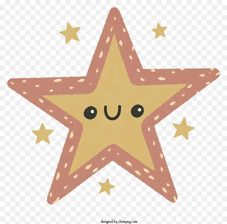 Objeto Con Forma De Estrella，La Cara Sonriente PNG