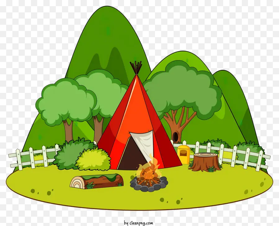 Teepee，Fuego PNG