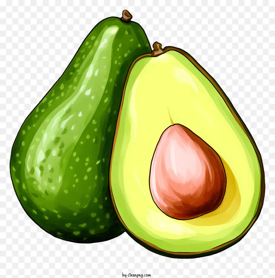 Aguacate，Mitades De Aguacate PNG