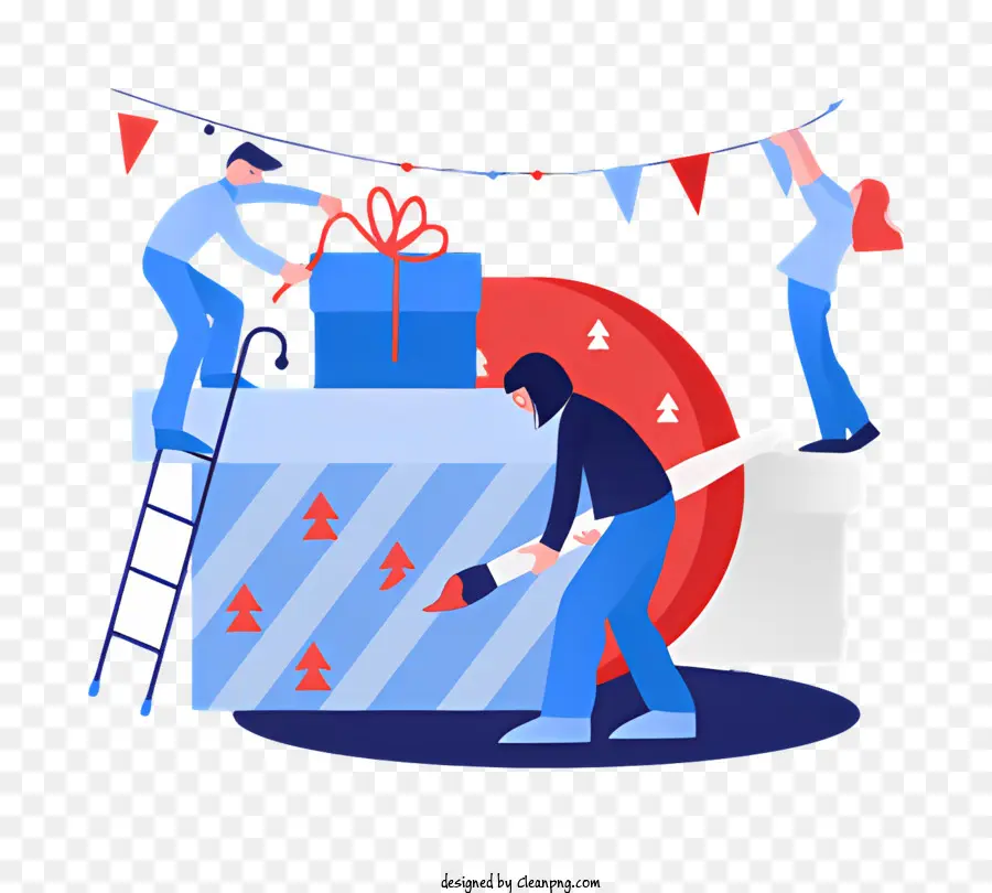 La Navidad Caja De Regalo，Escalera PNG