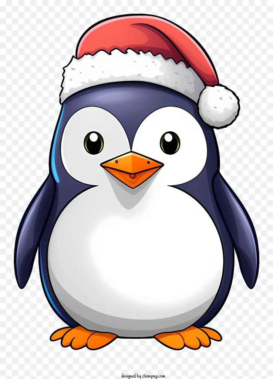 Pingüino，Gorro De Papá Noel PNG