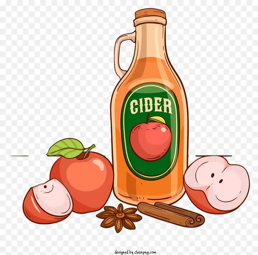 Botella De Sidra，Sidra De Manzana PNG