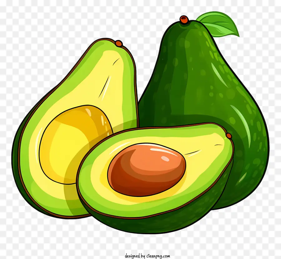 Palta，Mitades De Aguacate PNG