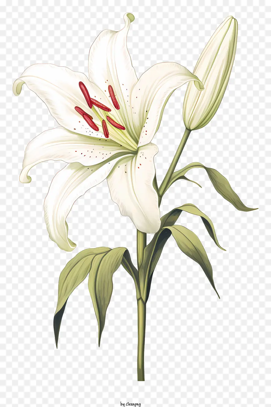 El Lirio Blanco De La Flor，Pétalos Cerrados PNG