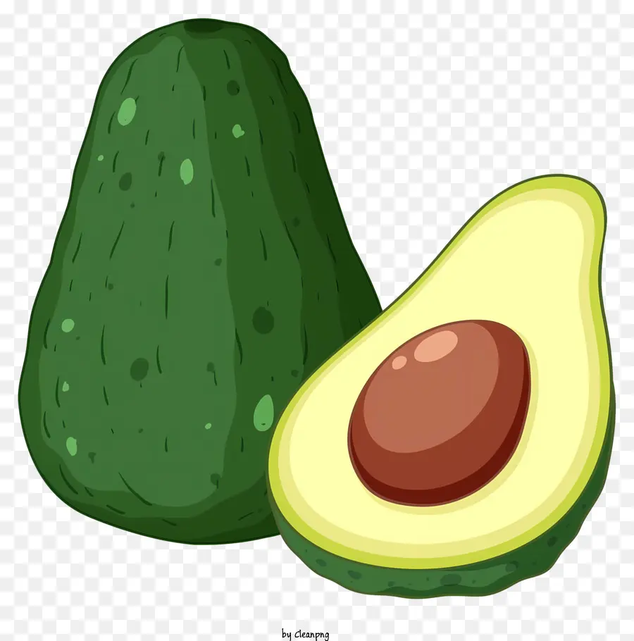 Aguacate，En Blanco Y Negro PNG