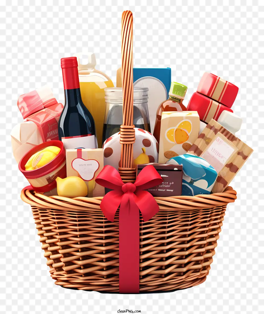 Wicker Basket，Alimentos PNG